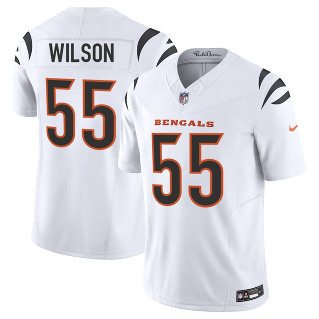 Men's White Cincinnati Bengals #55 Logan Wilson 2025 F.U.S.E. Vapor Untouchable Limited Stitched Football Jersey